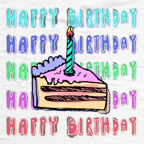 Happy 1st Birthday A Piece Of Cake GIF