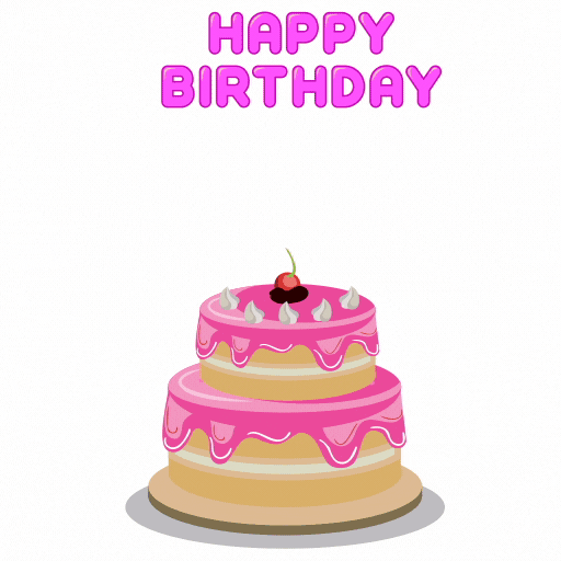 Happy 1st Birthday Cake With Unicorn GIF