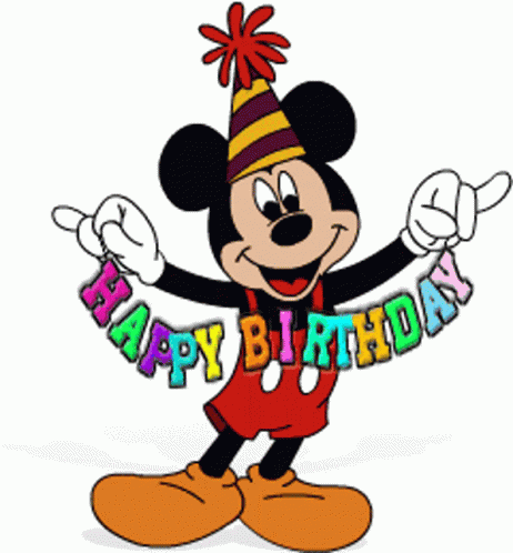 Happy 1st Birthday Mickey Mouse GIF