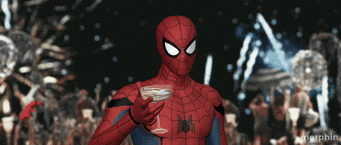 Happy 2 Year Work Anniversary Spider Man Toss GIF