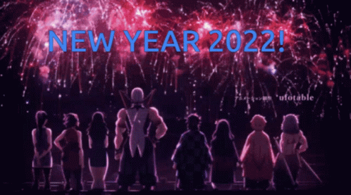 Happy 2022 Fireworks In Anime GIF