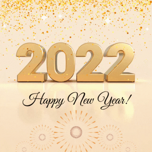 Happy 2022 Golden New Year GIF
