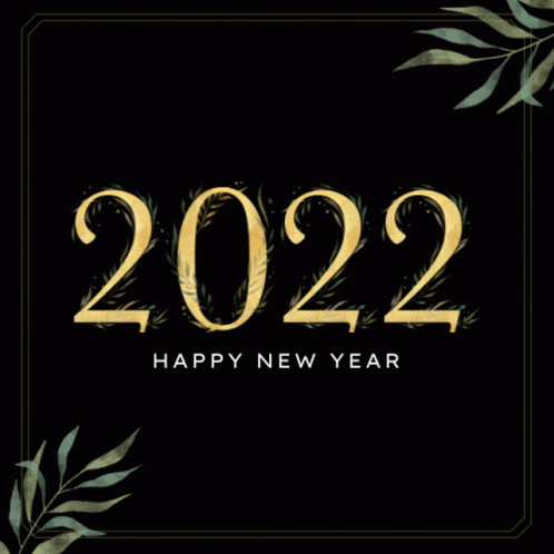 Happy 2022 Happy New Year With Glitter GIF