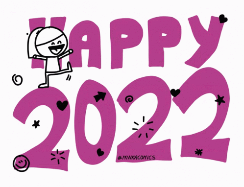 Happy 2022 Minka Sticker GIF