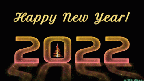 Happy 2022 New Year Logo Sticker GIF