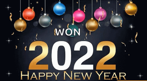 Happy 2022 New Year Won GIF