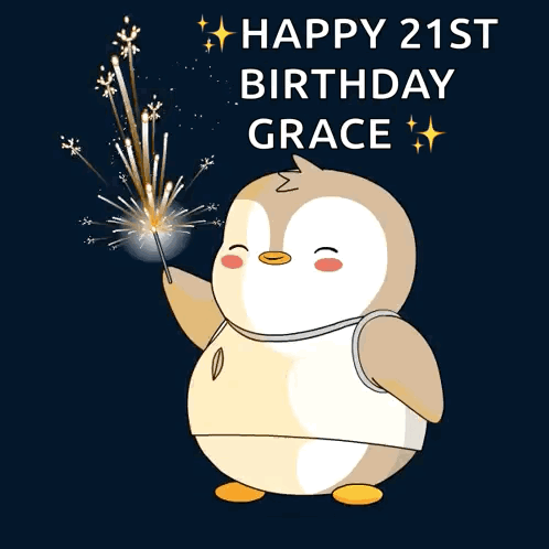 Happy 21st 4th Of July Birthday Grace GIF