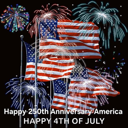 Happy 250th Anniversary America 4th July Card