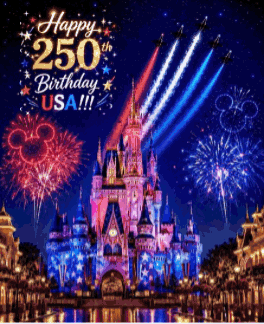 Happy 250th Birthday USA Poster With Castle