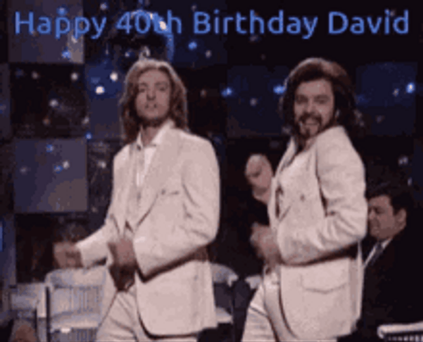 Happy 40th Birthday Bee Gees Dancing Meme GIF