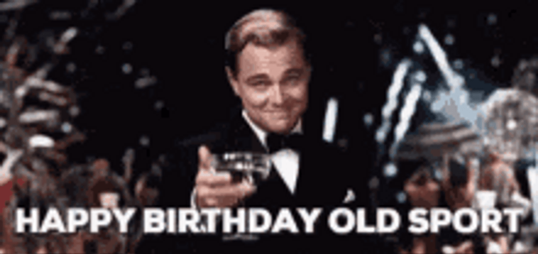 Happy 40th Birthday Cheers Fireworks Leonardo Dicaprio GIF