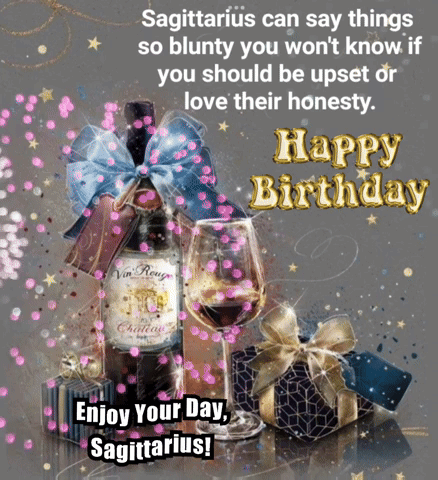 Happy 40th Birthday Enjoy Your Day Sagittarius GIF