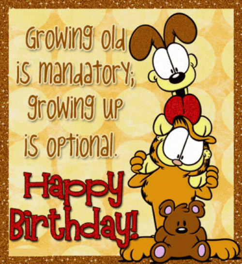 Happy 40Th Birthday Garfield Greetings GIF