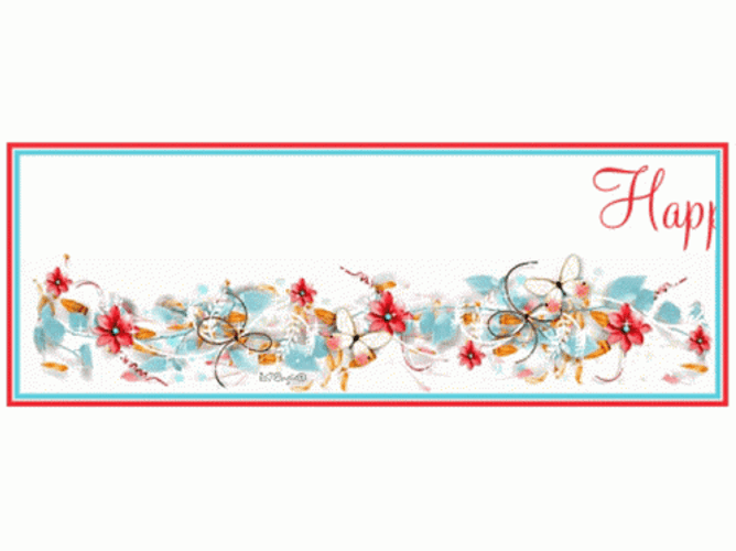Happy 40Th Birthday To You Sparkling Flowers GIF