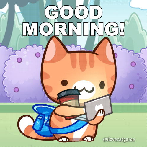 Happy 4th Cat Good Morning Coffee GIF