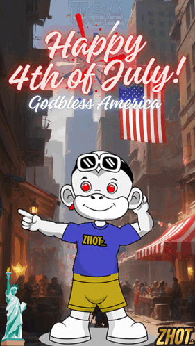 Happy 4th of July America Goddess Poster