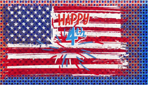 Happy 4Th Of July American Flag Card GIF