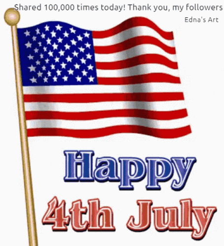 Happy 4th of July American Flag Greeting Card