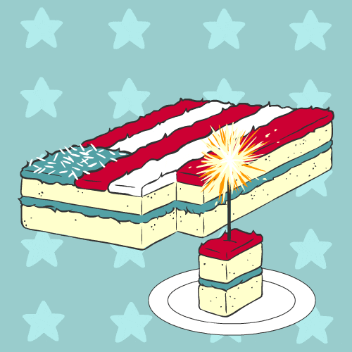 Happy 4th Of July Cake GIF