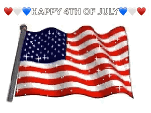 Happy 4th of July Card with American Flag