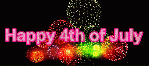 Happy 4th of July Fireworks American Flag