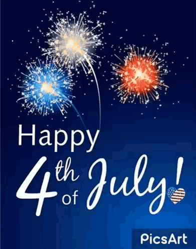 Happy 4th of July Fireworks Poster