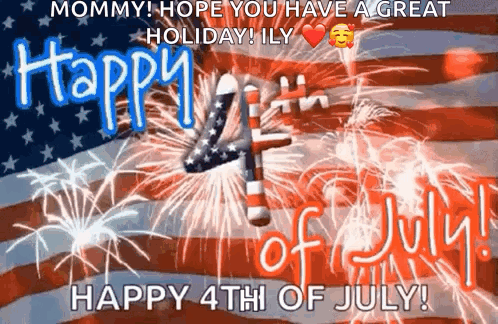 Happy 4th of July Greeting Card With Fireworks