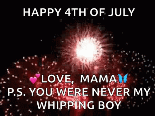 Happy 4th of July Greeting With Fireworks