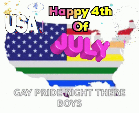 Happy 4th of July Map of United States