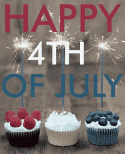 Happy 4th Of July With Cupcakes GIF