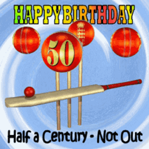 Happy 50th Birthday Half Century Celebration GIF