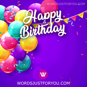 Happy 60th Birthday Colorful Balloons Backdrop GIF
