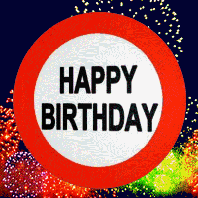 Happy 60th Birthday Fireworks Display Background GIF