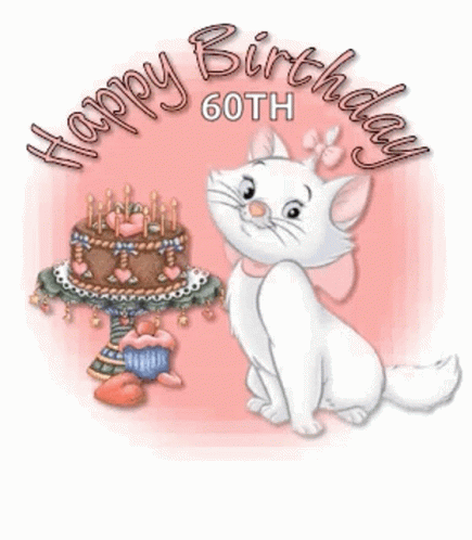 Happy 60th Birthday Marie Cat GIF