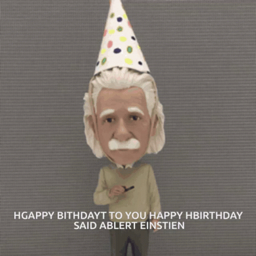 Happy 65th Birthday Message By Albert Eienstein GIF