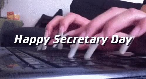 Happy Admin Day Hands Typing On Keyboard GIF