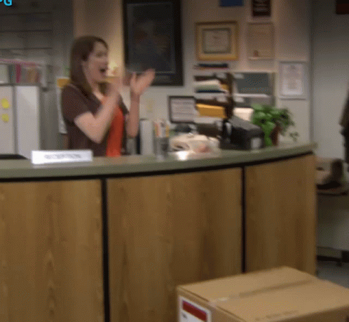 Happy Admin Day The Office Erin Hannon Clapping GIF