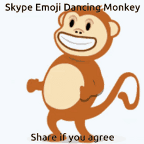 Happy And Dancing Monkey Emoji GIF
