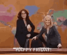Happy And Energetic Women Happy Friday Dance GIF