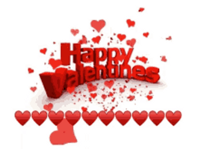 Happy Animated Valentines Day 3d Cute Hearts GIF 