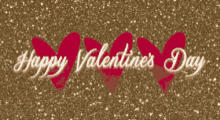 Happy Animated Valentines Day Glittering Shimmer Gold Dust GIF