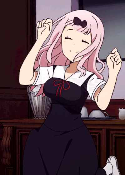 Happy Anime Chika Fujiwara GIF