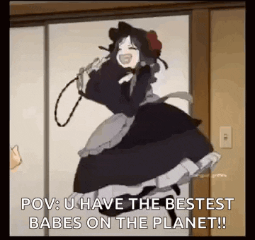 Happy Anime Girl Jumping Gif GIF