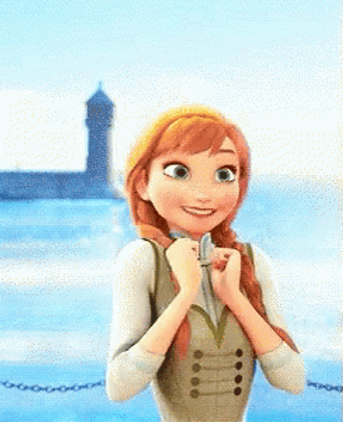 Happy Anna From Disney's Frozen GIF