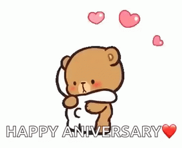 Happy Anniversary Bear Hug GIF