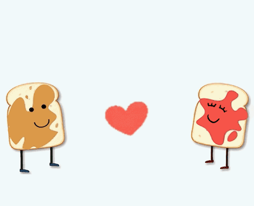 Happy Anniversary Card With Peanut Butter and Jelly Characters