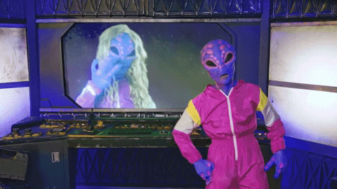 Happy Anniversary Funny Aliens Long Distance Call GIF