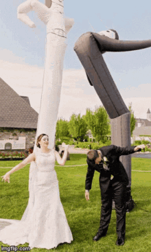 Happy Anniversary Funny Couple Dancing Balloons GIF