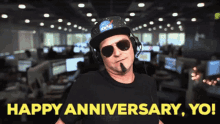 Happy Anniversary Funny Dj Rap Greeting GIF