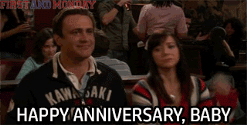 Happy Anniversary Funny High Five How I Met Your Mother GIF 